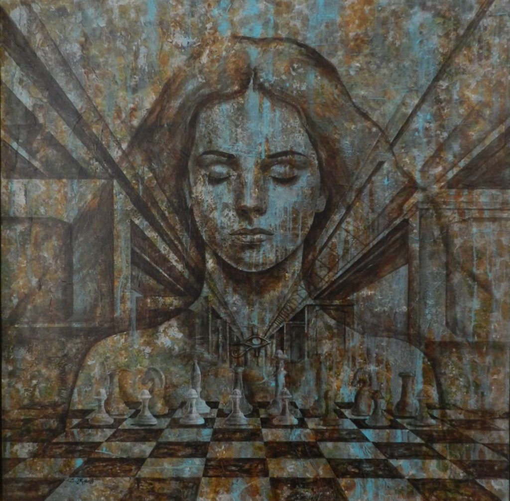 Kariem Abd El Malak - Woman in thought, 121x120