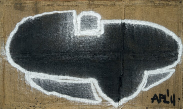 Камінь, полотно, змішана техніка, 100 x 160 см, 2011