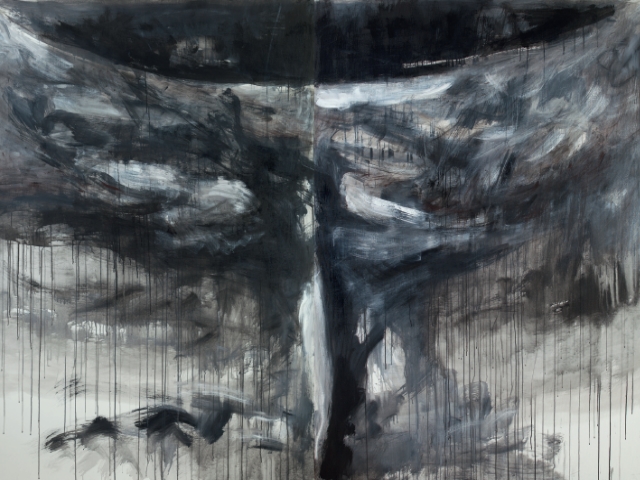 Великий вибух-2, з проекту «Укриття», акрил на полотні, 200 x 300 см, 2015